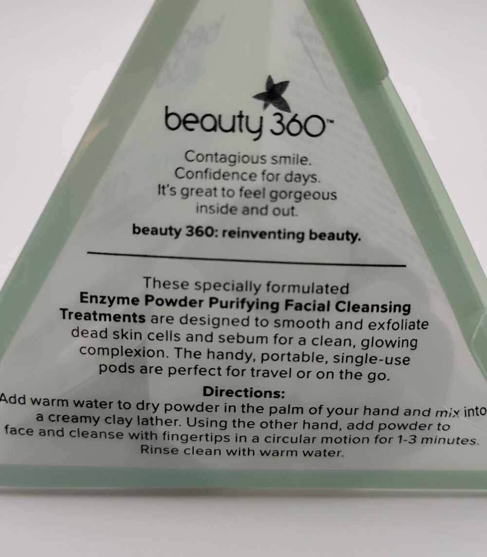 beauty360 Purifying Enzyme Powder Facial Cleansing Treatments - Mint Green - Picture 3 of 3